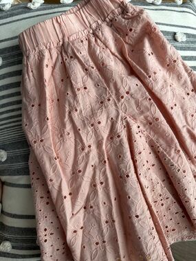 Women's Pink Eyelet Mini Skort